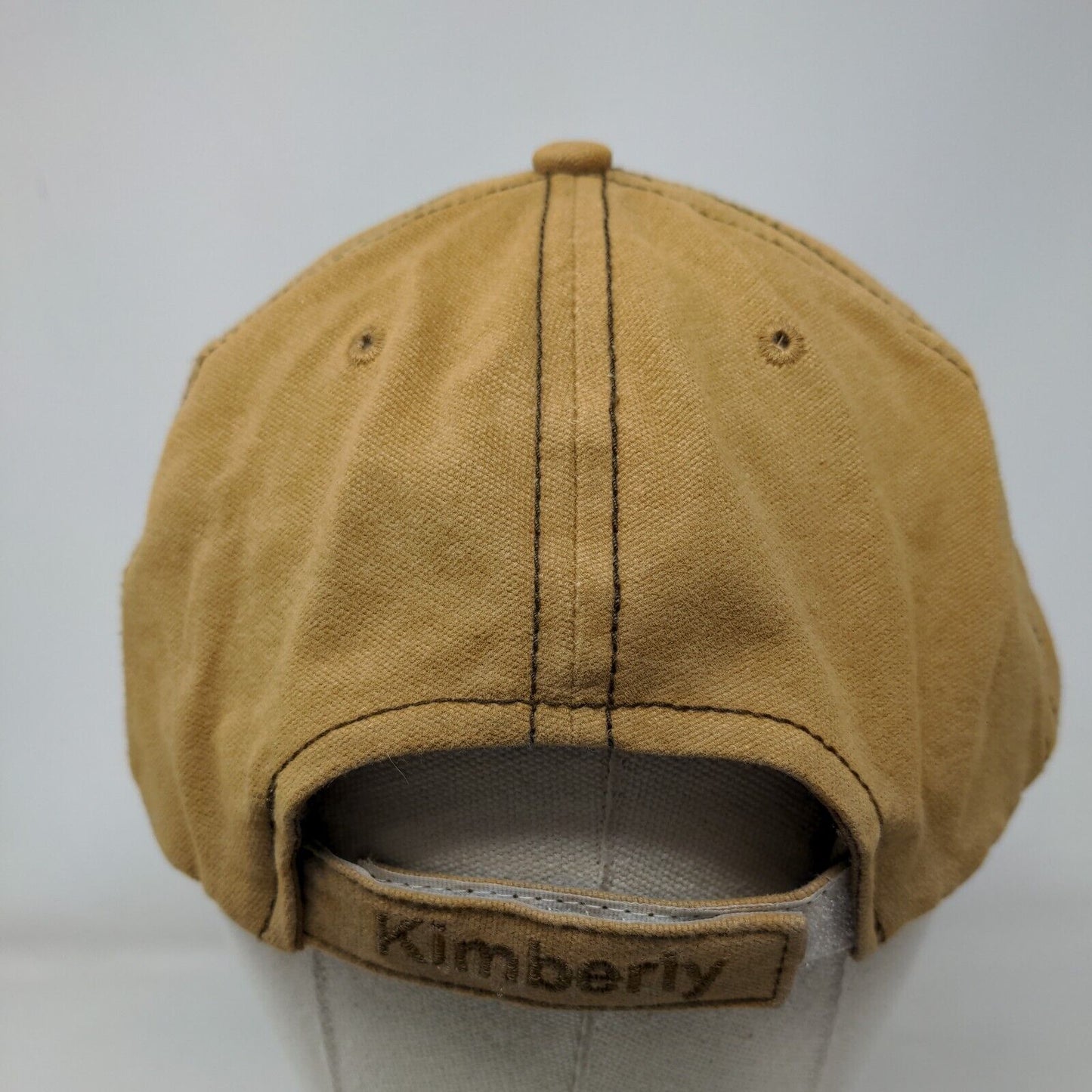 Crop Production Services Strapback Hat Tan One Size Embroidered Kimberly