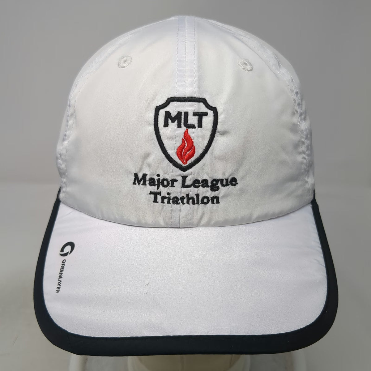Greenlayer Major League Triathlon Baseball Cap White OSFM Strapback Sport Hat