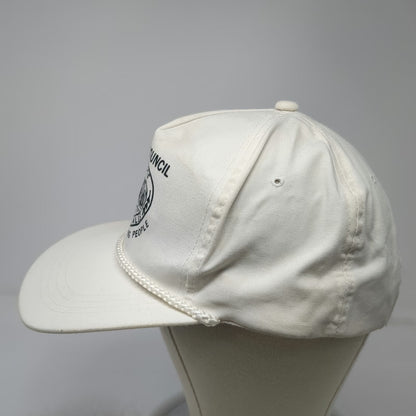 City Council Twin Falls ID Waterfalls 5 Panel White One Size Snapback Rope Hat