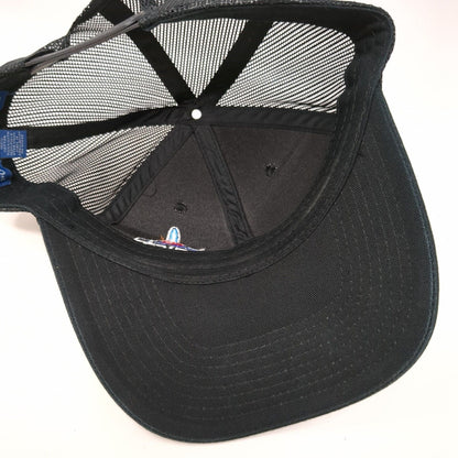 Port Authority Snapback Mesh Back Trucker Hat Black One Size Embroidered