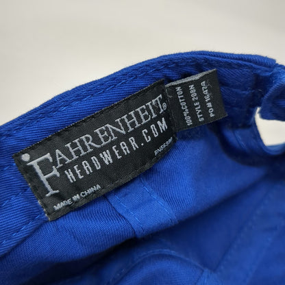 Fahrenheit Baseball Cap Blue One Size Embroidered Pinstripes Bowling Hat