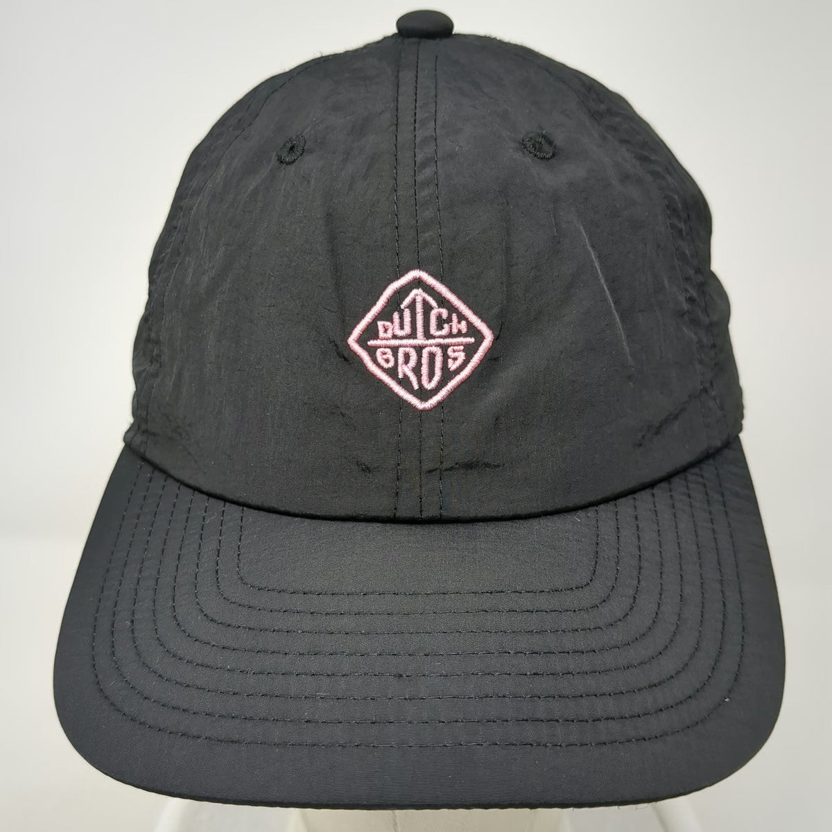 Dutch Bros Black Baseball Cap One Size Nylon Strapback Pink Coffee Logo Hat
