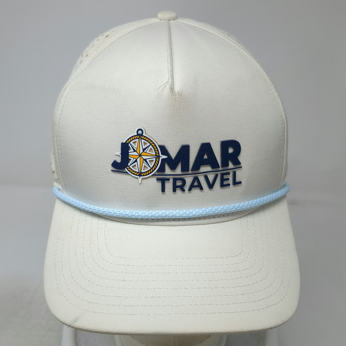 Zapped Blackhawk Trucker Hat Beige One Size Perforated Mesh Rope Jomar Travel