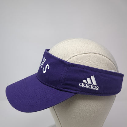 PHS Sun Visor Hat Purple OS Adjustable Strap Lightweight Embroidered Adidas