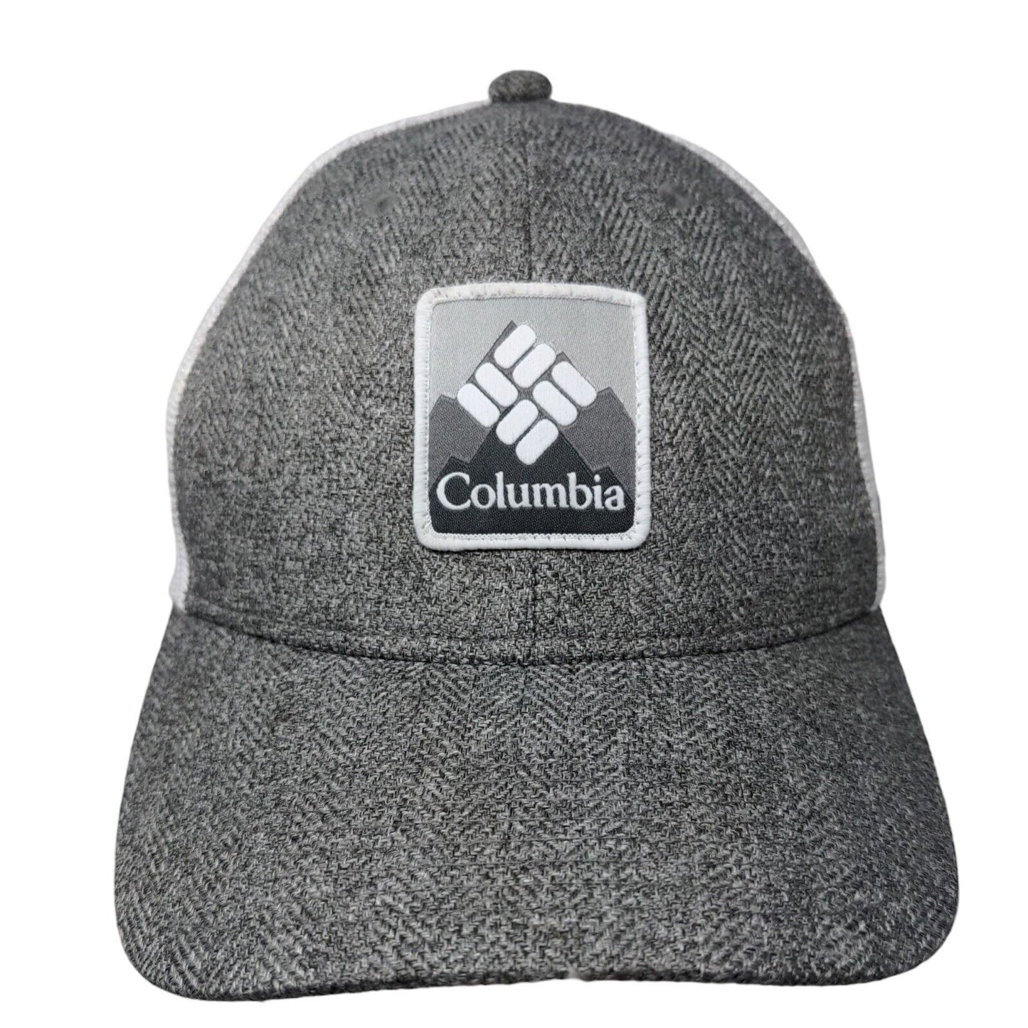 Columbia Snapback Trucker Hat Gray One Size Adjustable Mesh Back Polyester