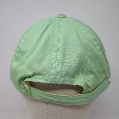 Up North Wisconsin Strapback Baseball Cap Green One Size Adjustable Embroidered