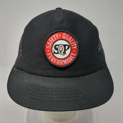 Safety Quality Performance Trucker Hat Black OS Adjustable Mesh Back Stylemaster