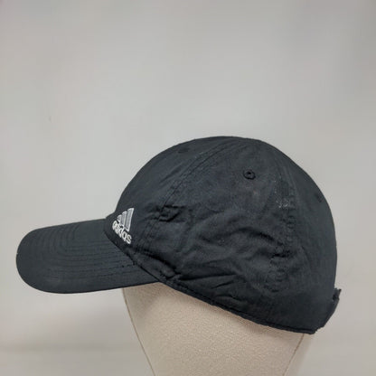 Adidas Climalite Strapback Hat Black One Size Embroidered 3 Stripes