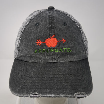 Apple Gate Snapback Trucker Hat Gray One Size Adjustable Mesh Back 6 Panel