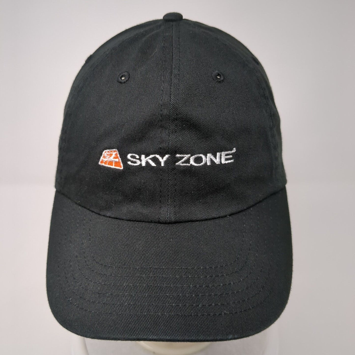 Sky Zone Slideback Hat Black One Size Embroidered Adjustable 6 Panel