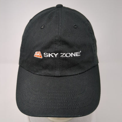 Sky Zone Slideback Hat Black One Size Embroidered Adjustable 6 Panel