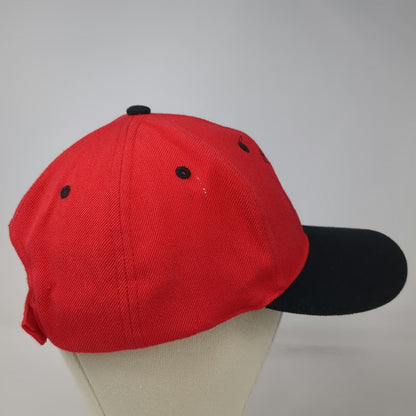 Red Baseball Cap OSFM Boy Scouts Troop 9 Stamford CT Strapback Logo Black Hat