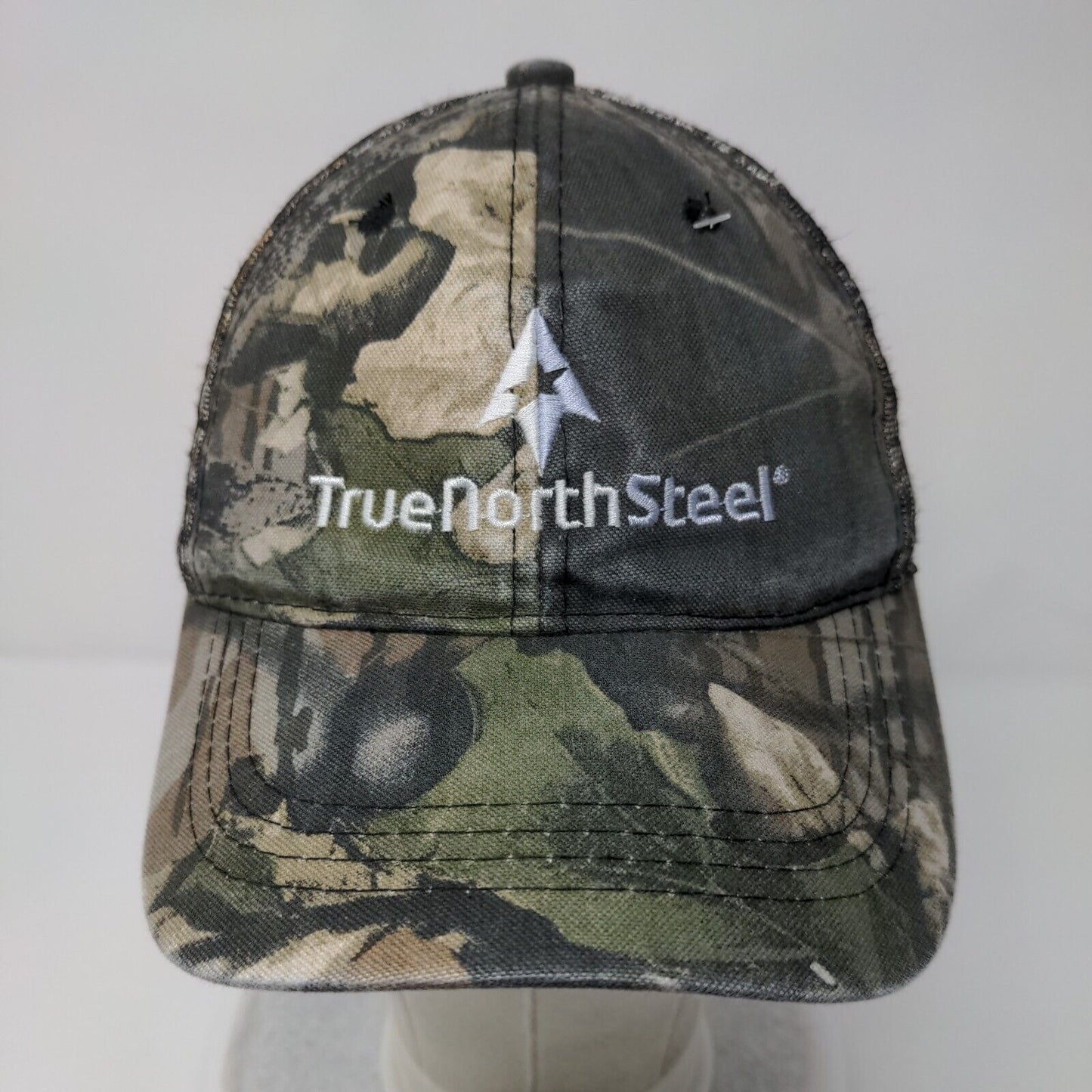 True North Steel Strapback Mesh Back Trucker Hat Camo Adult Outdoor Cap