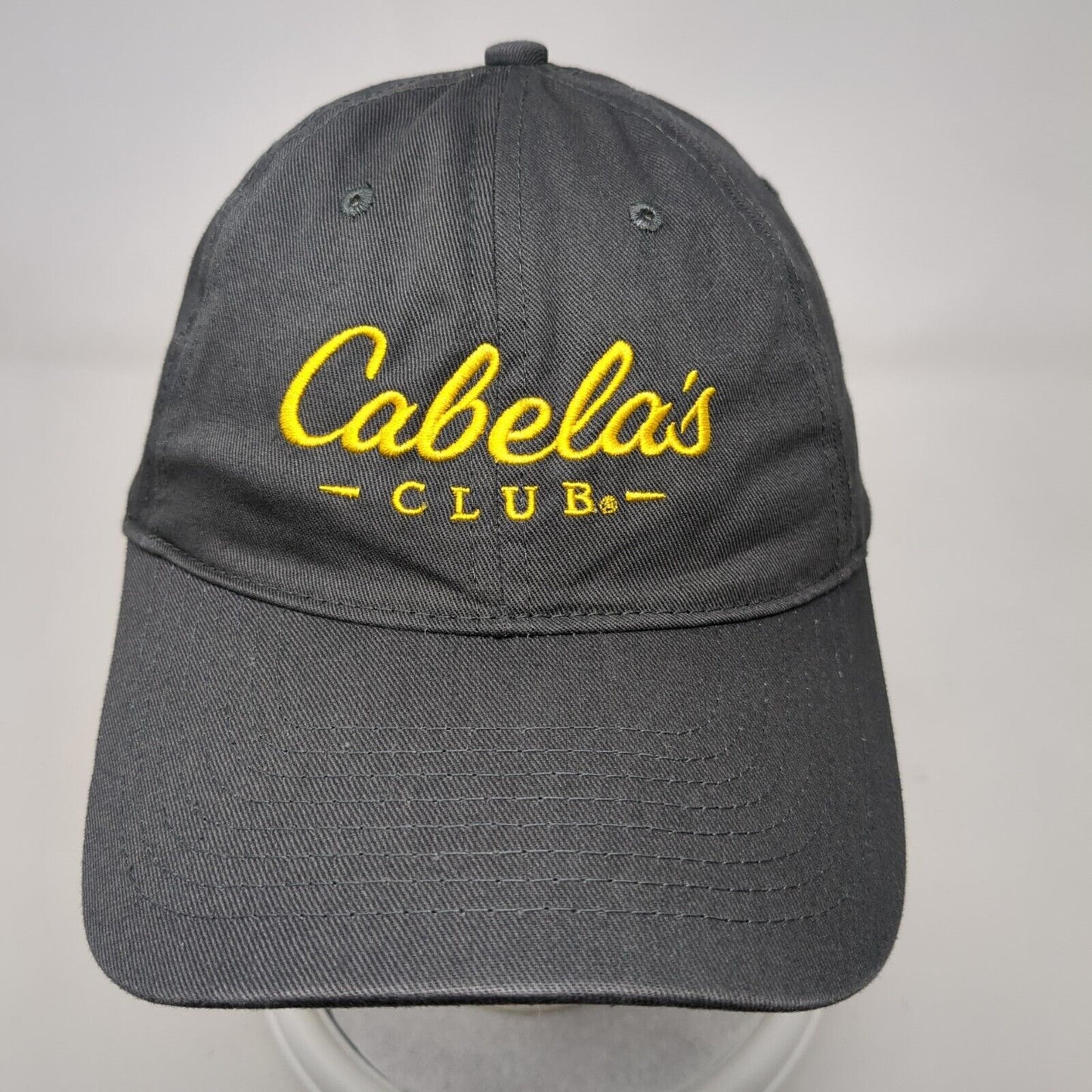 Cabela's Club Slideback Hat Solid Gray OSFM Adjustable Embroidered