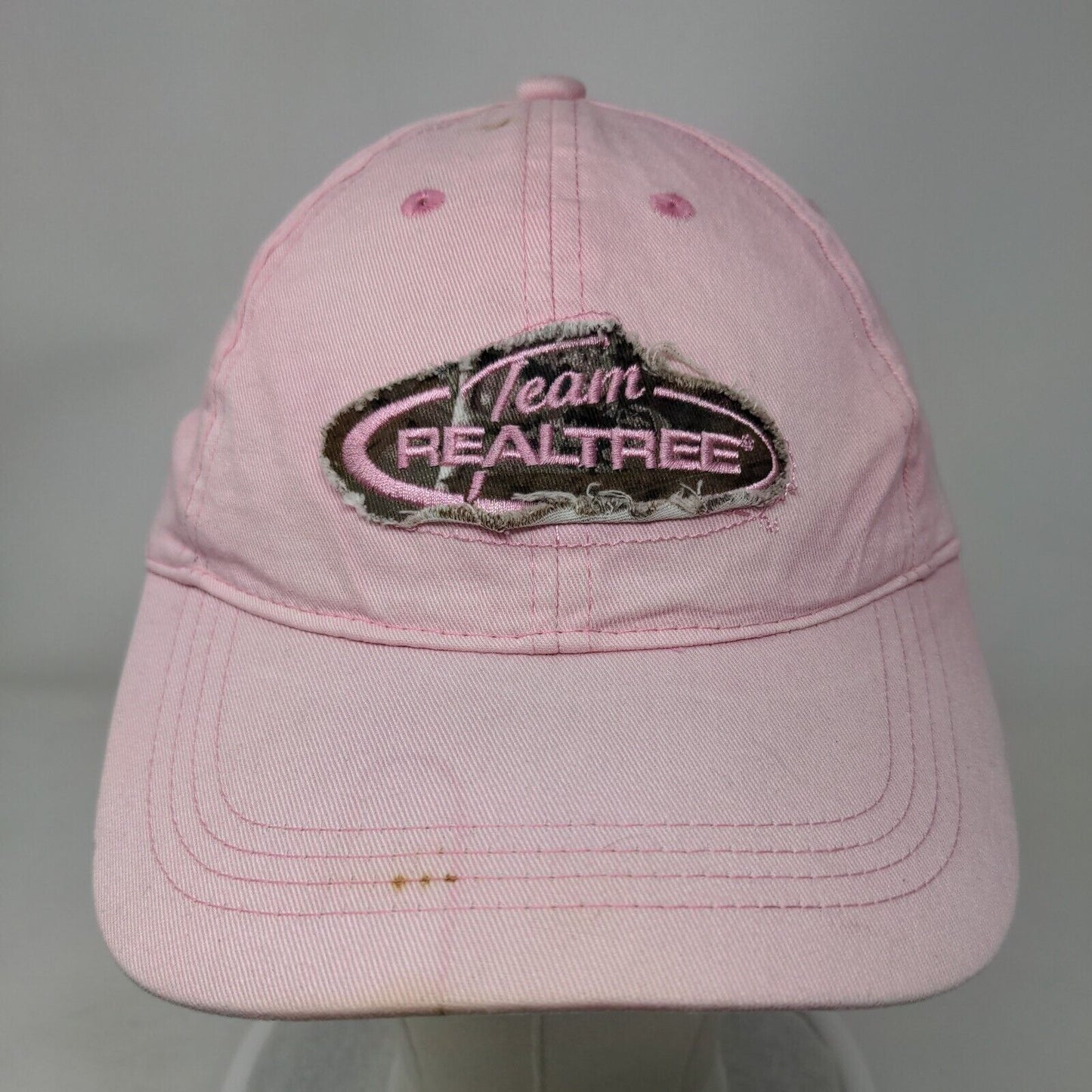 Team Realtree Strapback Hat Pink OSFM Adjustable Embroidered 6 Panel Cotton