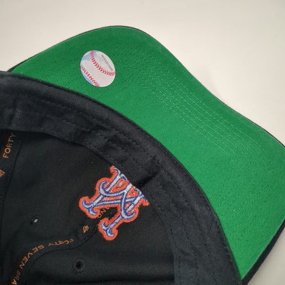 New York Mets MLB 47 Franchise Baseball Cap Black M Green Underbrim Recycled Hat