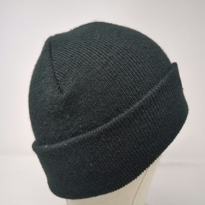Dickies Beanie Black One Size Cuffed Ribbed Knit Logo Patch Acrylic Work Hat