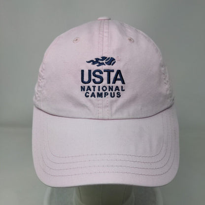 USTA National Campus Strapback Hat Pink One Size Adjustable American Needle