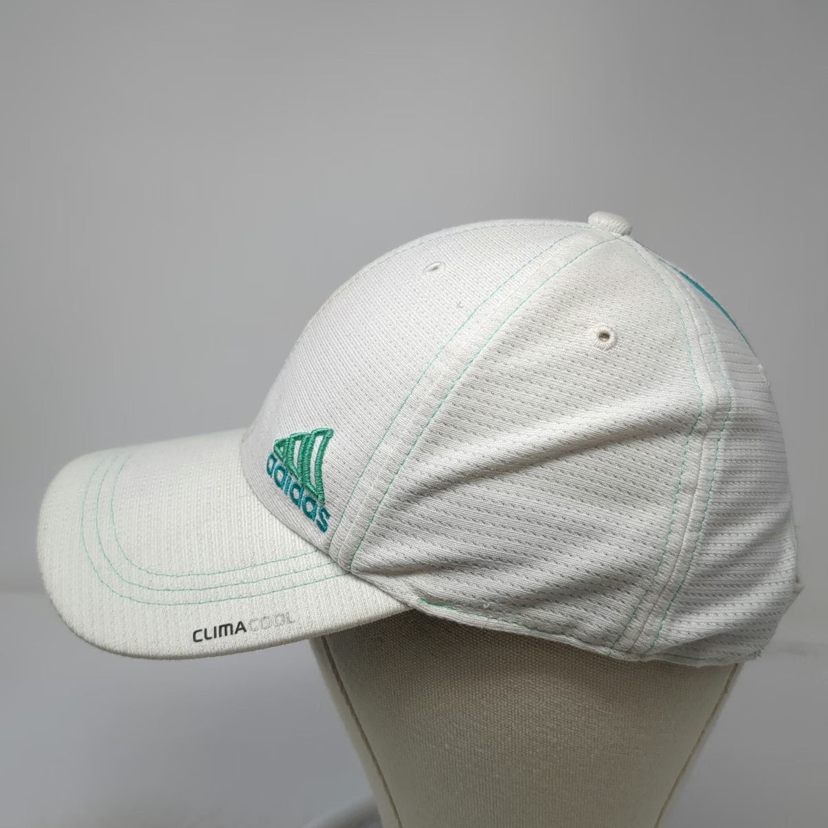 Adidas Baseball Cap White One Size ClimaCool Breathable Mesh Strapback Hat