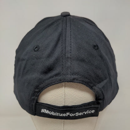 T-Mobile Strapback Hat Black One Size Adjustable Embroidered Patriotic 6 Panel