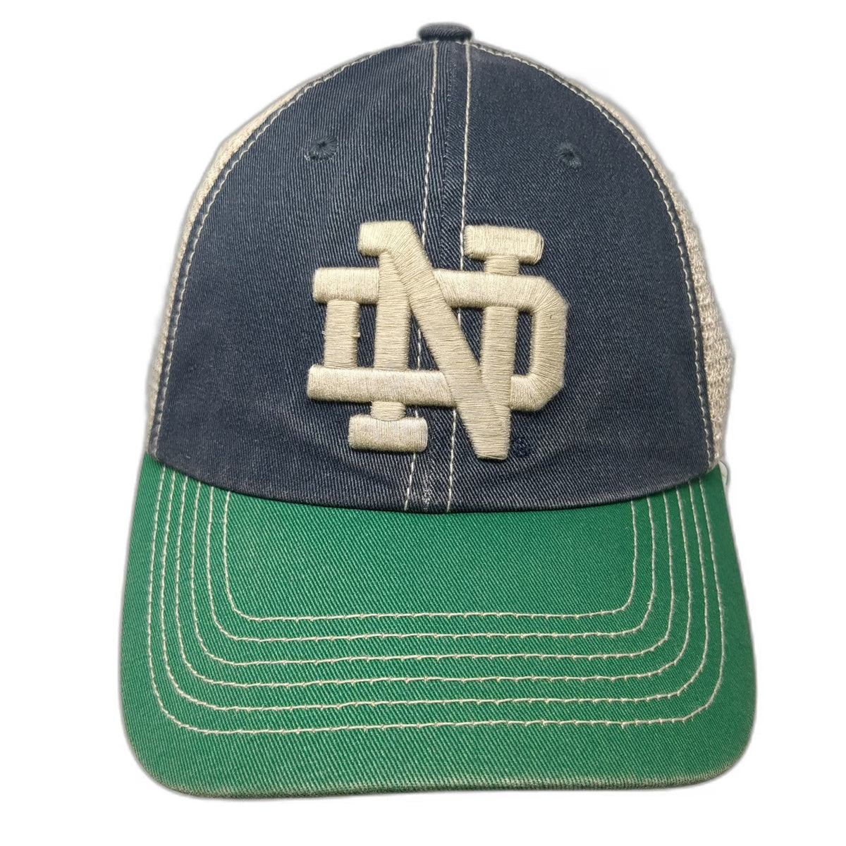 Top of the World Notre Dame Fighting Irish NCAA Trucker Hat Blue Green One Size
