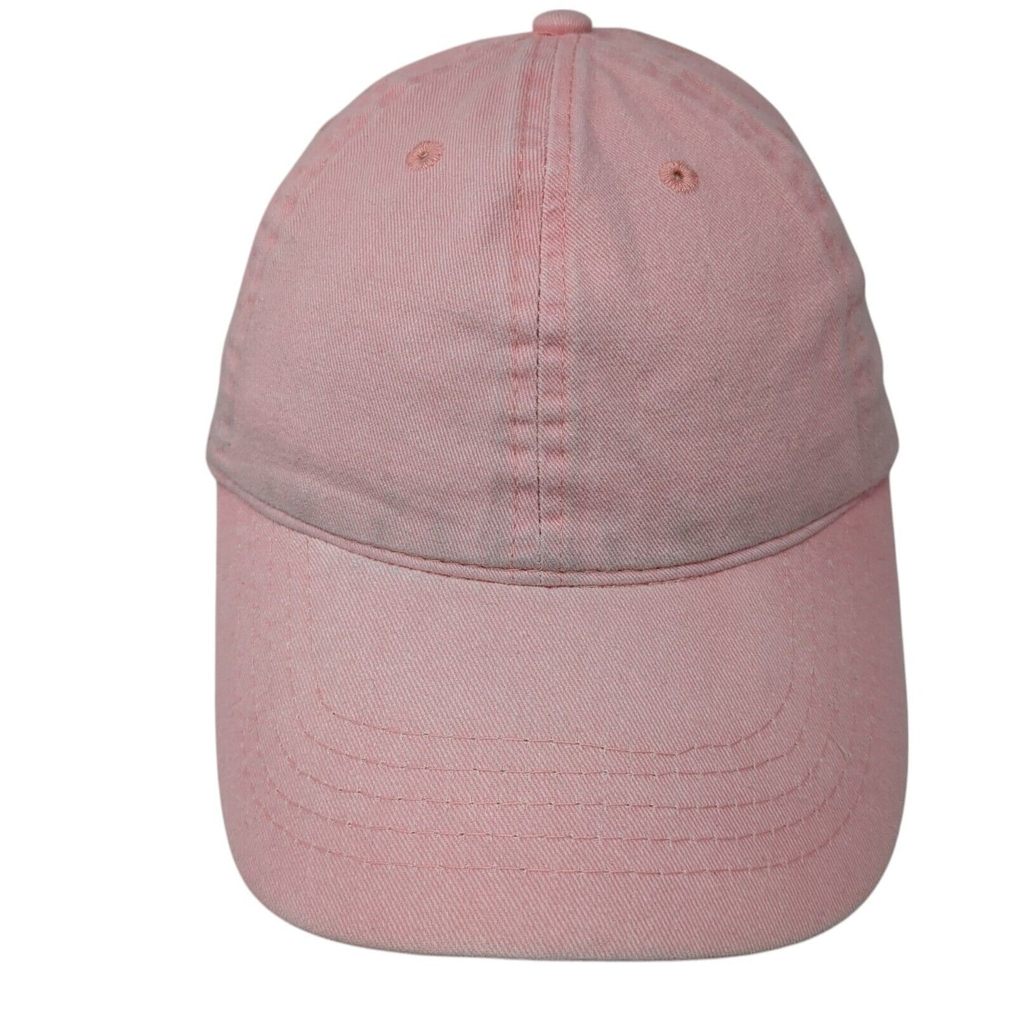 Unbranded Strapback Hat Pink One Size Adjustable Vented Holes 6 Panel Blank