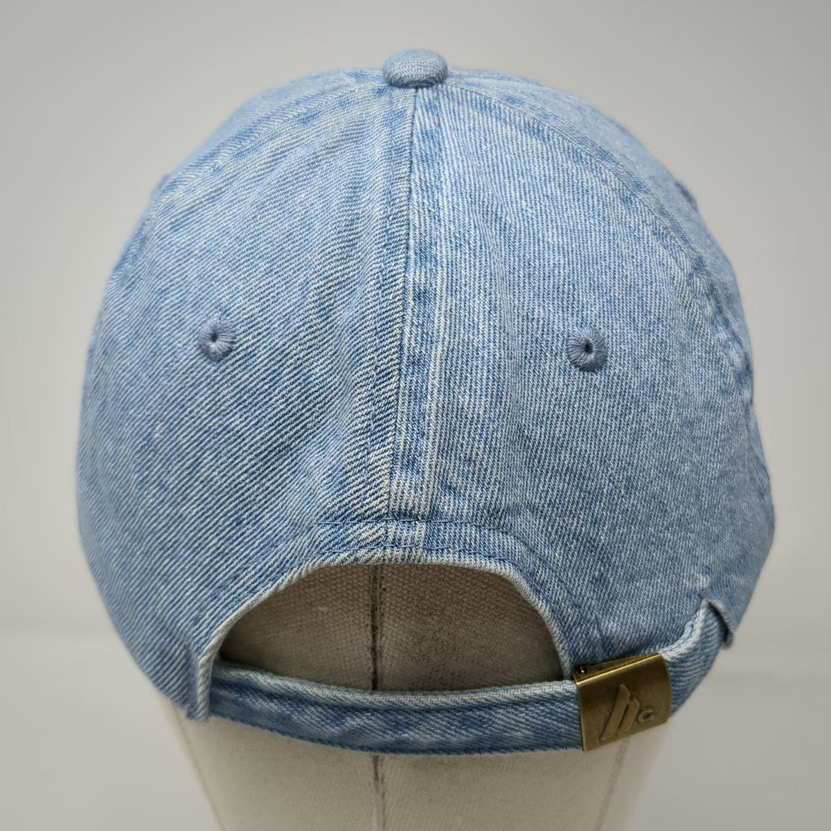 HG Baseball Cap Blue One Size Go Away Heart Embroidered Denim Slideback Hat