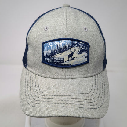 Muley Freak Trucker Hat Gray Blue One Size Mule Deer Country Hunting Patch Hat