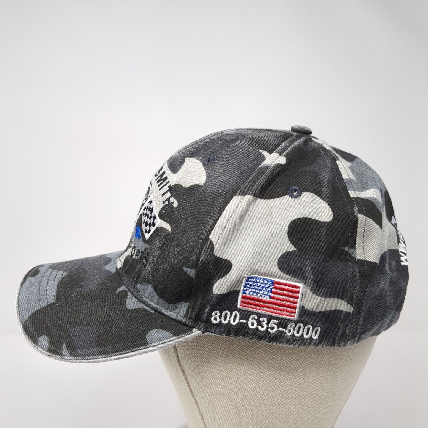 Dave Smith Motorsports Strapback Hat Camouflage One Size Adjustable 360 Apparel
