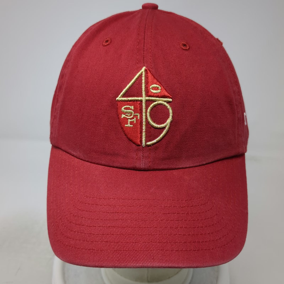 '47 San Francisco 49ers NFL Red One Size Strapback Cap Hat Shield Logo Cotton