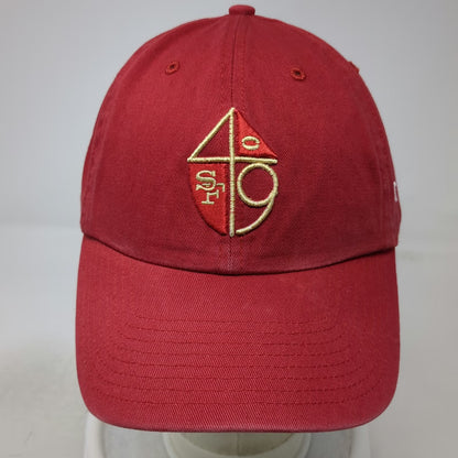 '47 San Francisco 49ers NFL Red One Size Strapback Cap Hat Shield Logo Cotton