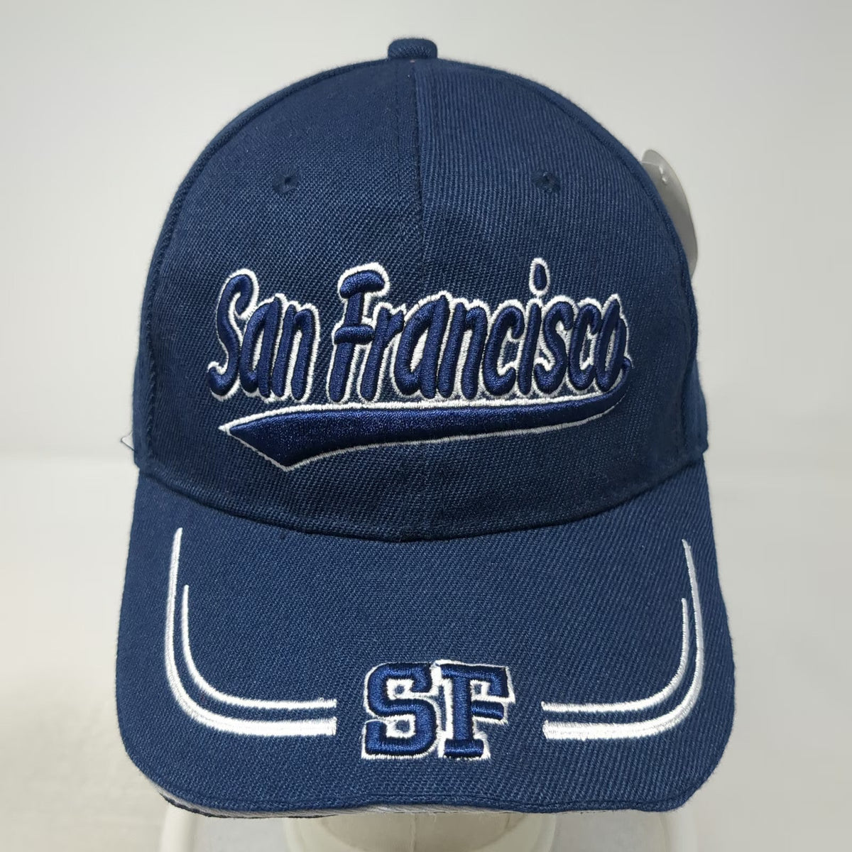 San Francisco SF Blue White Baseball Cap One Size Embroidered Strapback Hat