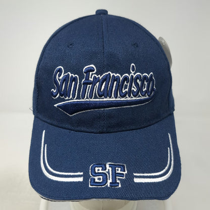 San Francisco SF Blue White Baseball Cap One Size Embroidered Strapback Hat