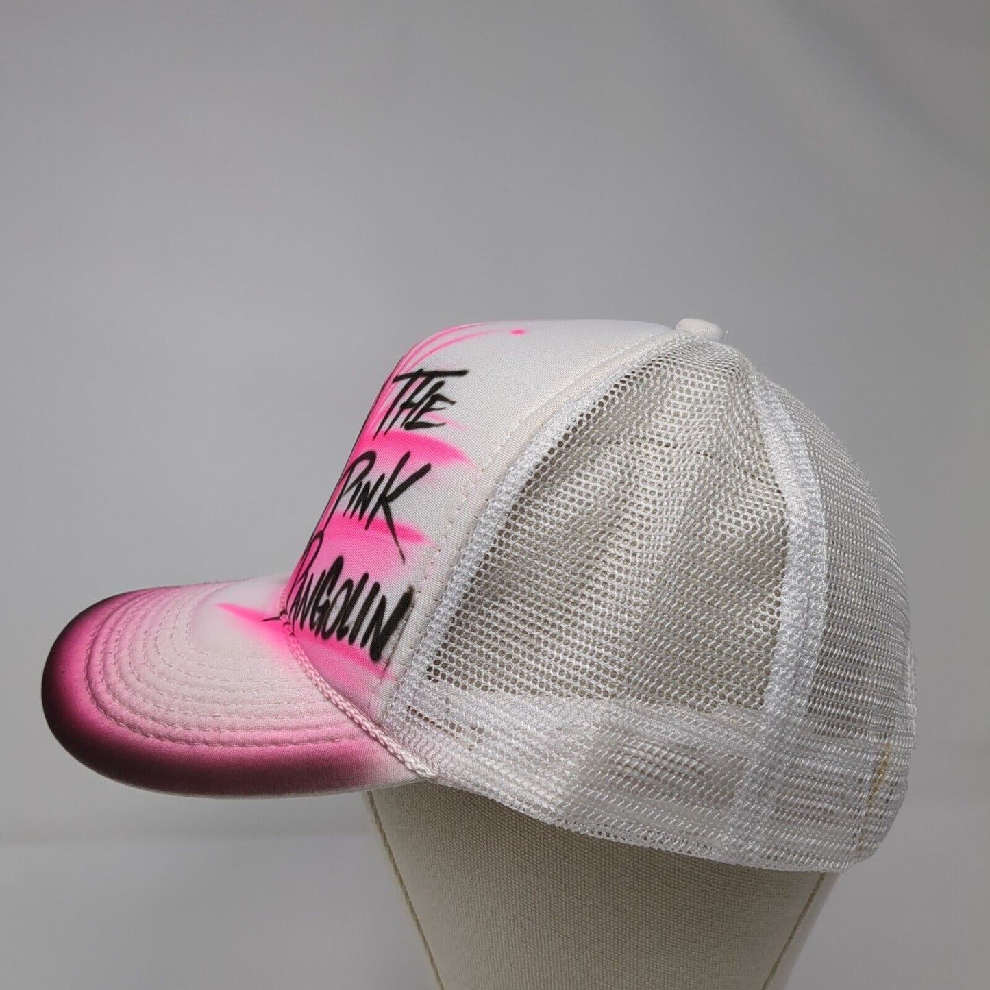 The Pink Pangolin Snapback Trucker Hat Multicolor OS Adjustable Mesh Back Rope