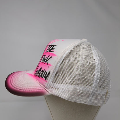 The Pink Pangolin Snapback Trucker Hat Multicolor OS Adjustable Mesh Back Rope