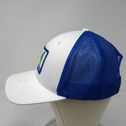 Drive Chip & Putt Trucker Hat White Blue One Size Mesh Snapback Golfing Patch