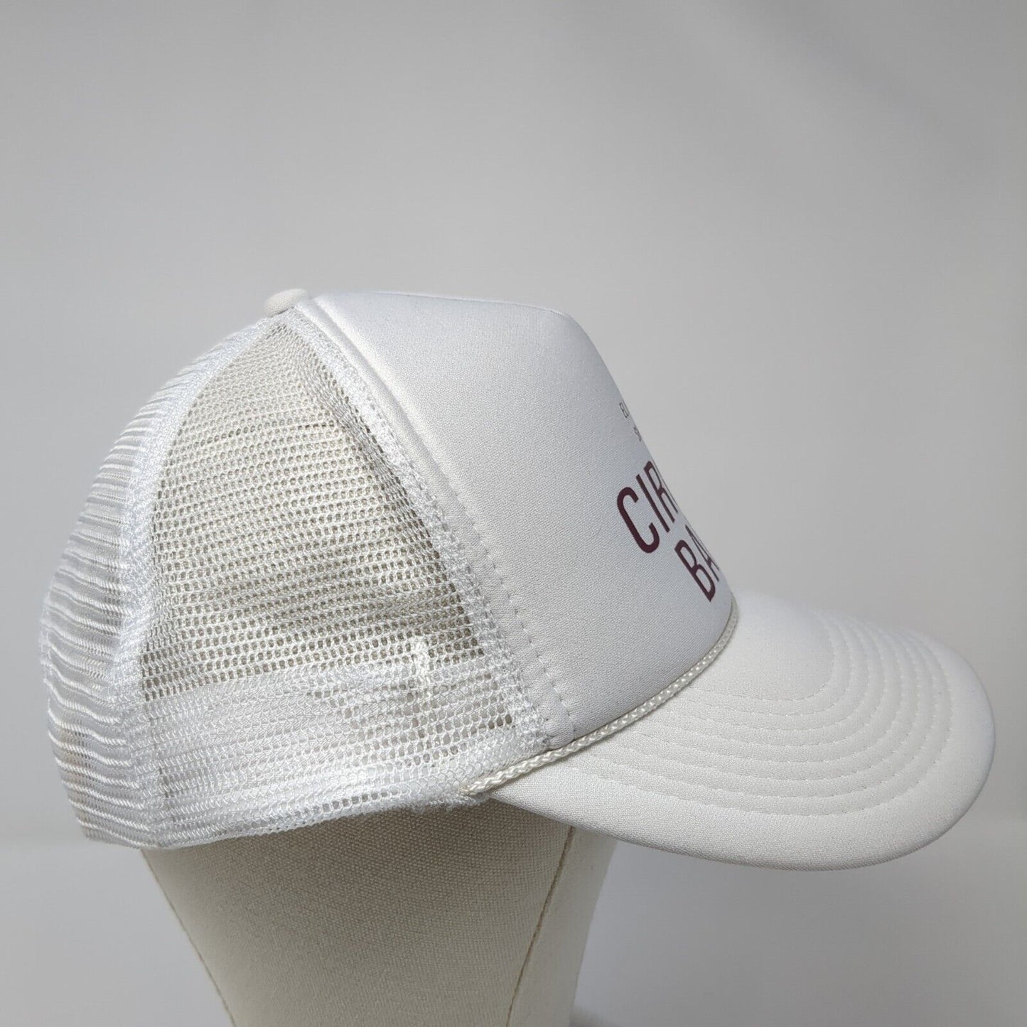 El Korah Shrine Circus Band Snapback Trucker Hat White OS Mesh Back Rope Otto