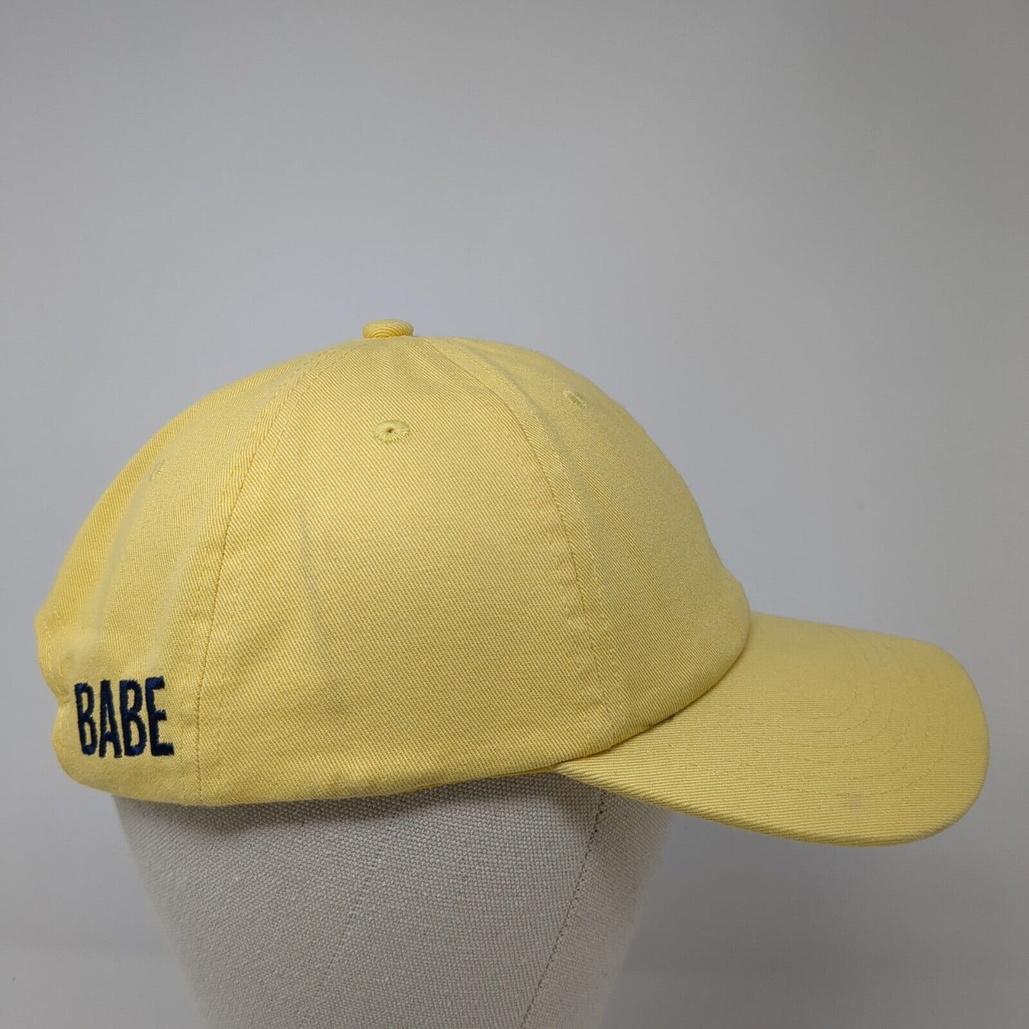 Rose Babe Slideback Hat Yellow One Size Adjustable Embroidered Flower Swish