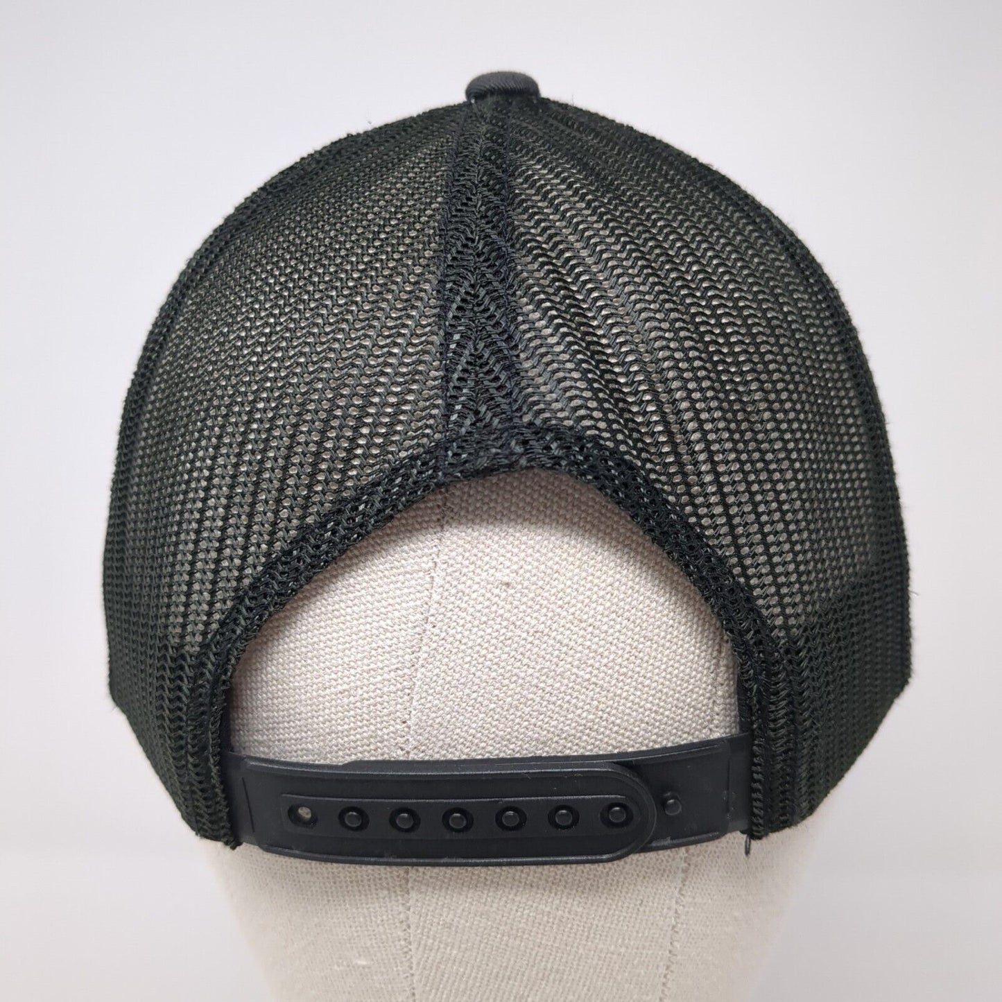 Columbia Patch Snapback Trucker Hat Black One Size Mesh Back 6 Panel