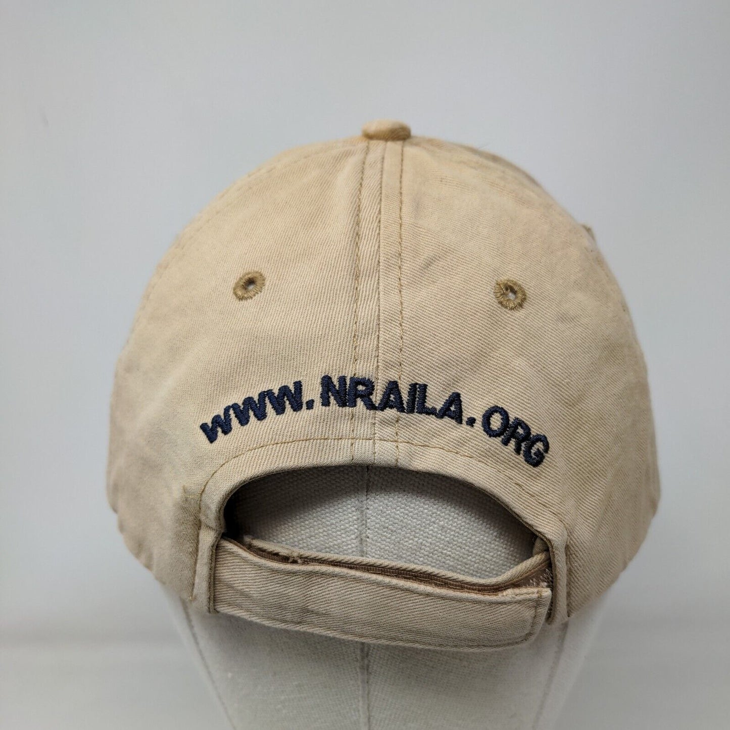 NRA Strapback Hat Tan One Size Embroidered Institute For Legislative Action