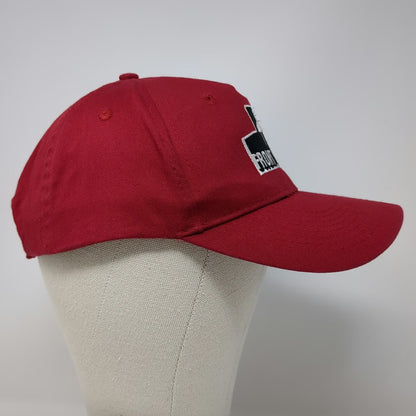 Port & Company Baseball Cap Red One Size Front Sight Logo Cotton Strapback Hat