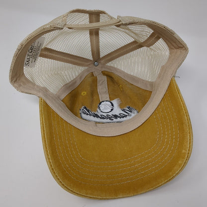 Manzanita Snapback Trucker Hat Yellow OSFM Mesh Back Salt Creek 6 Panel