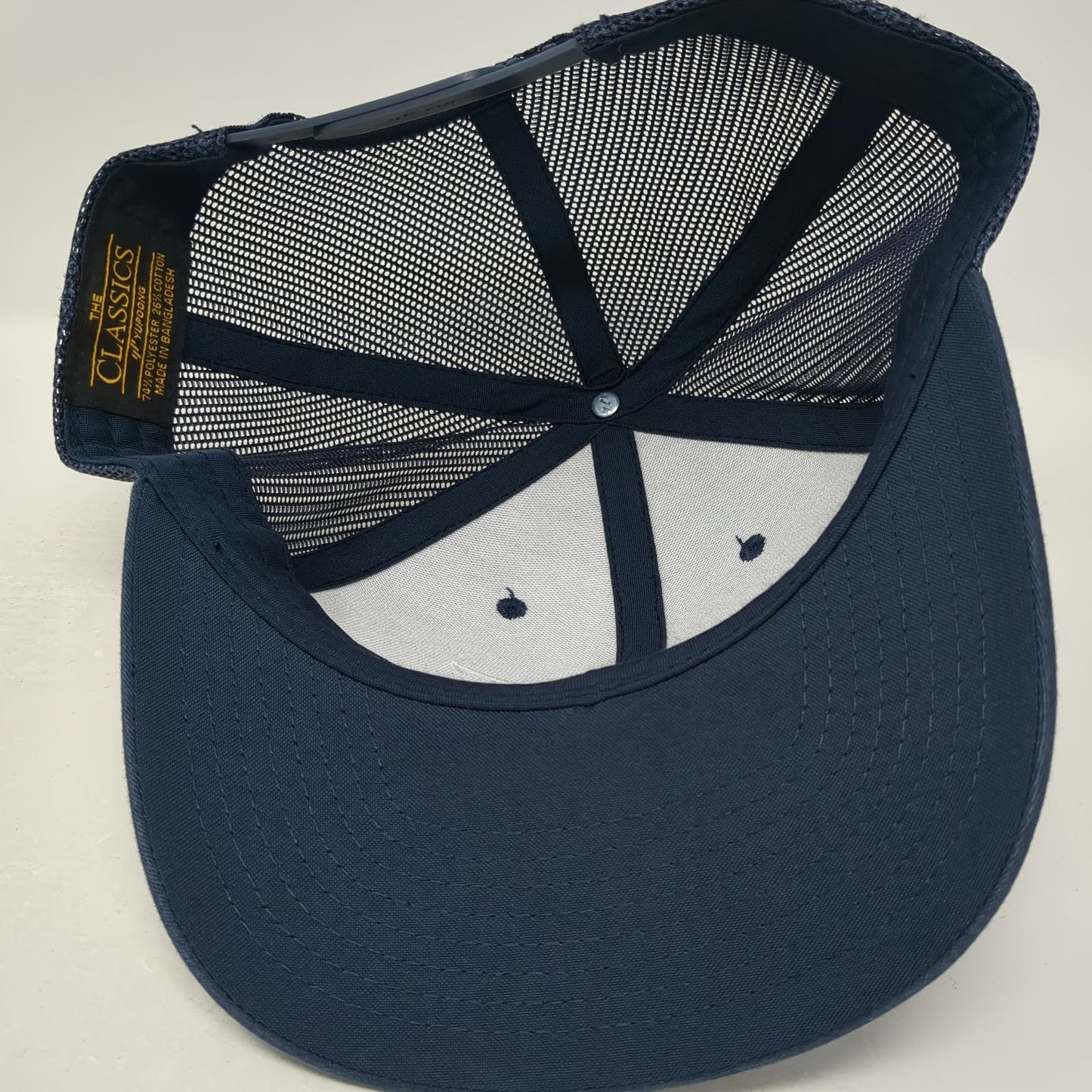 Yupoong Trucker Hat Blue White OS SpaceX Logo Embroidered Snapback Mesh Cap