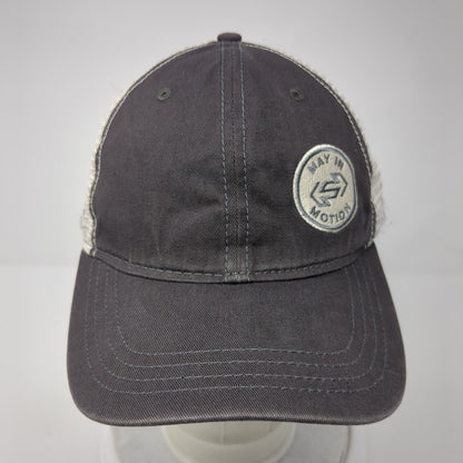 May in Motion Strapback Trucker Hat Gray OS Adjustable Mesh Back Paramount