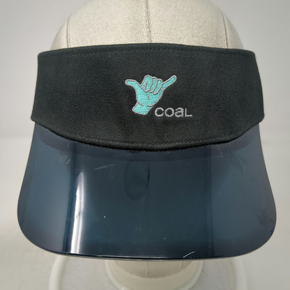 Coal Visor Black One Size Hat Translucent Plastic Brim Shaka Sign Slideback