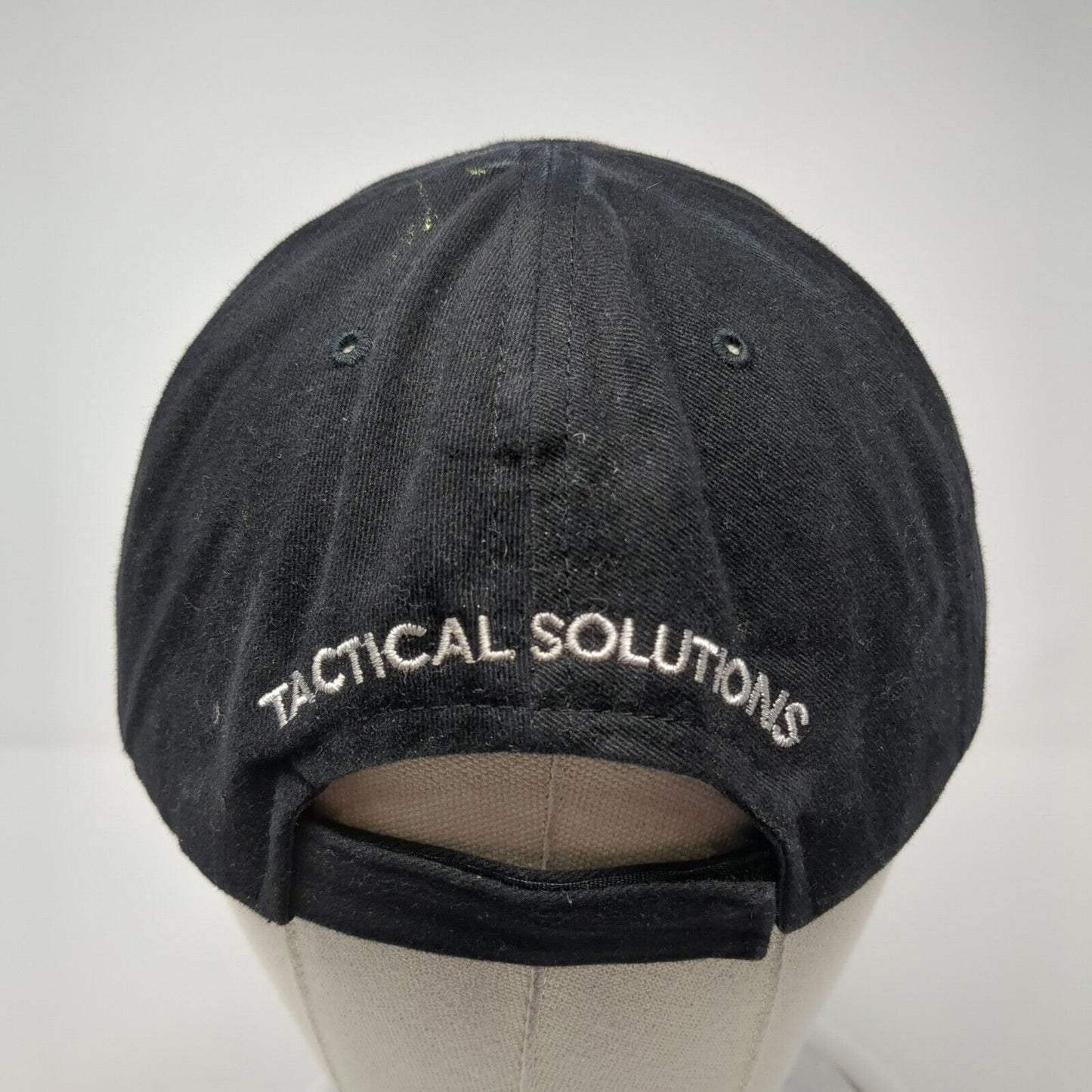 TacSol Tactical Solutions Strapback Hat Black One Size Adjustable Shasta Wear