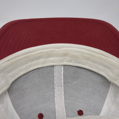 Coal Snapbacxk Trucker Hat Red One Size Adjustable Embroidered Mesh Back