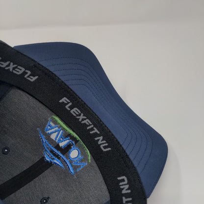 Avalon Fitted Hat Blue L/XL Flexfit NU Embroidered Lightweight 6 Panel Yupoong