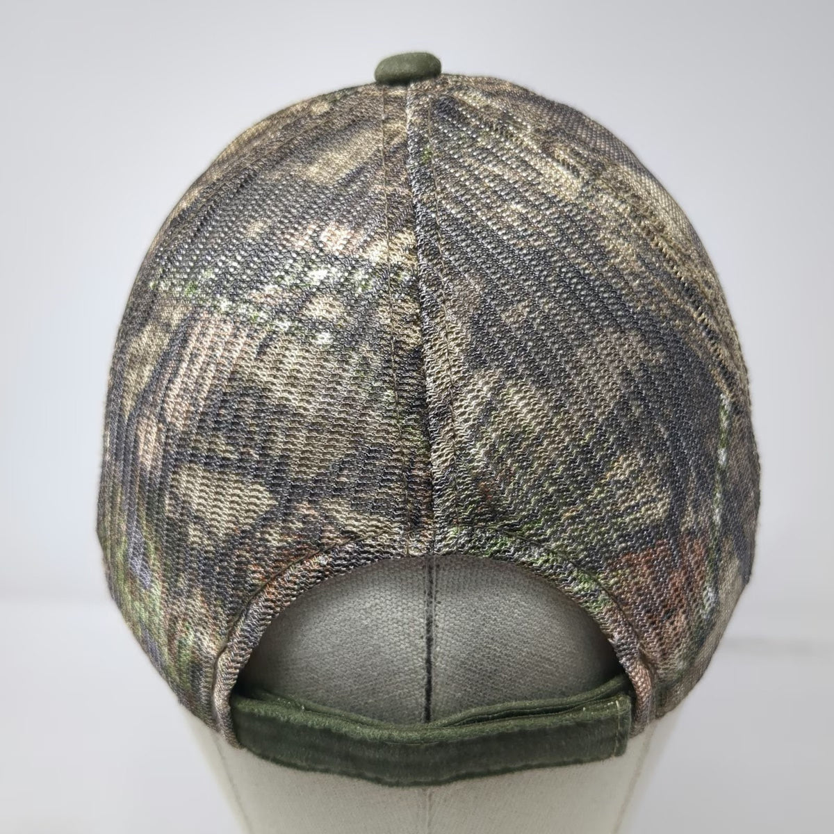 Mossy Oak Baseball Cap Green Camo OSFM Mesh Back Strapback Hunting Outdoor Hat