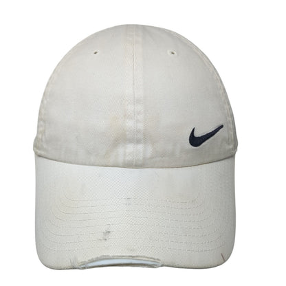 Nike Slideback Baseball Cap White OS Adjustable Embroidered Swoosh Heritage86